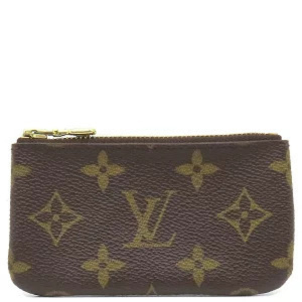 Louis Vuitton coin case Wallet pochette Monogram canvas key chain brown